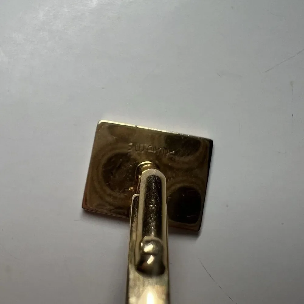 Vintage Swank 1/20 12K GF Cufflinks Gold Filled Rectangle Etched Mid Century